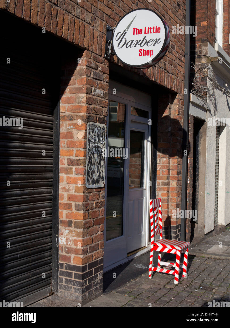 Barber shop in central Liverpool, England, UK Stock Photo Alamy