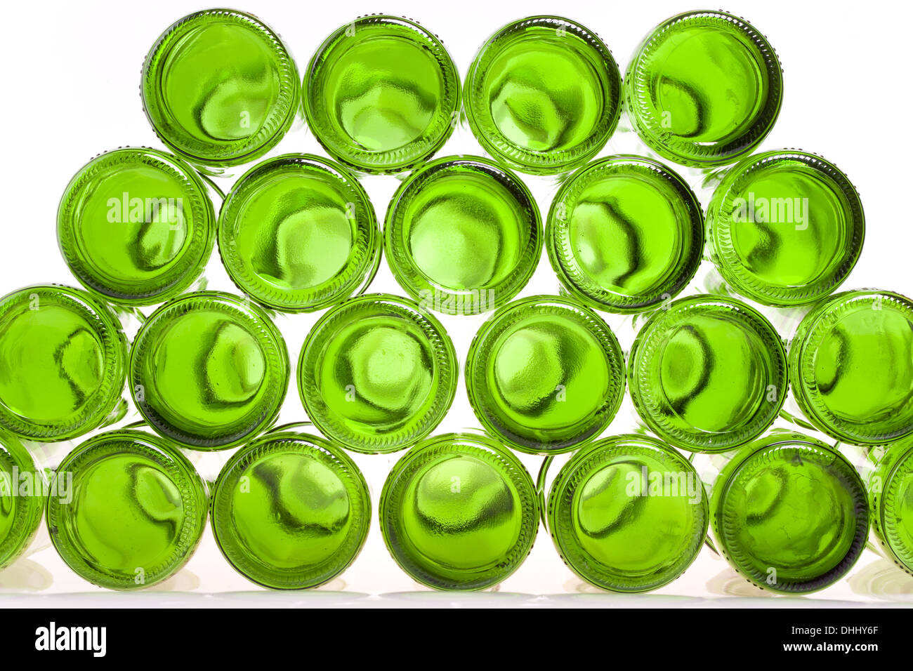 Bottoms of empty glass bottles Stock Photo - Alamy