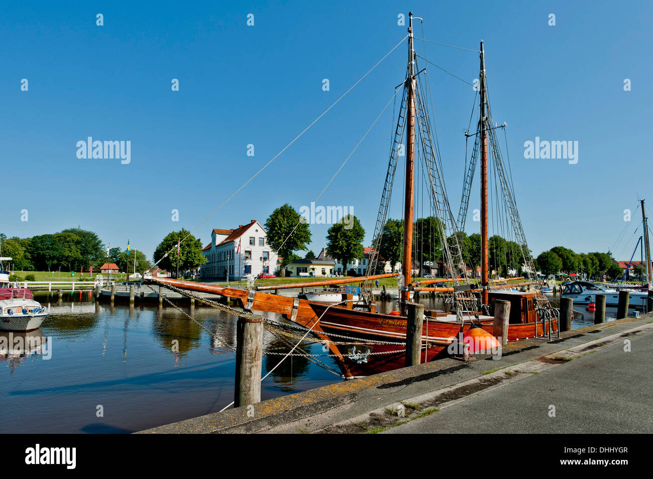 Old harbour of Toenning, Nordsee, Schleswig-Holstein, Germany Stock Photo
