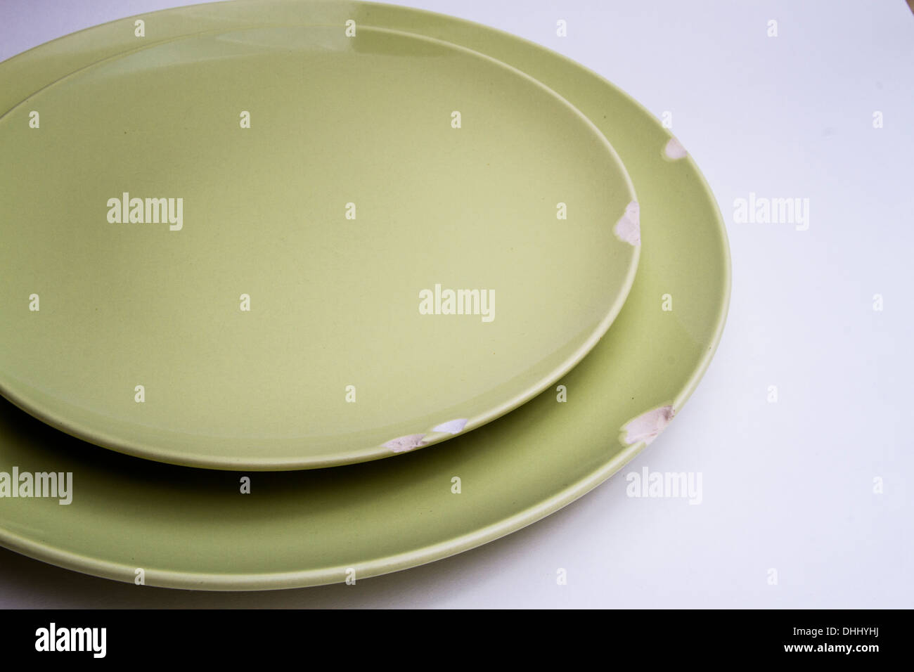 Chipped damaged dishes Stock Photo Alamy