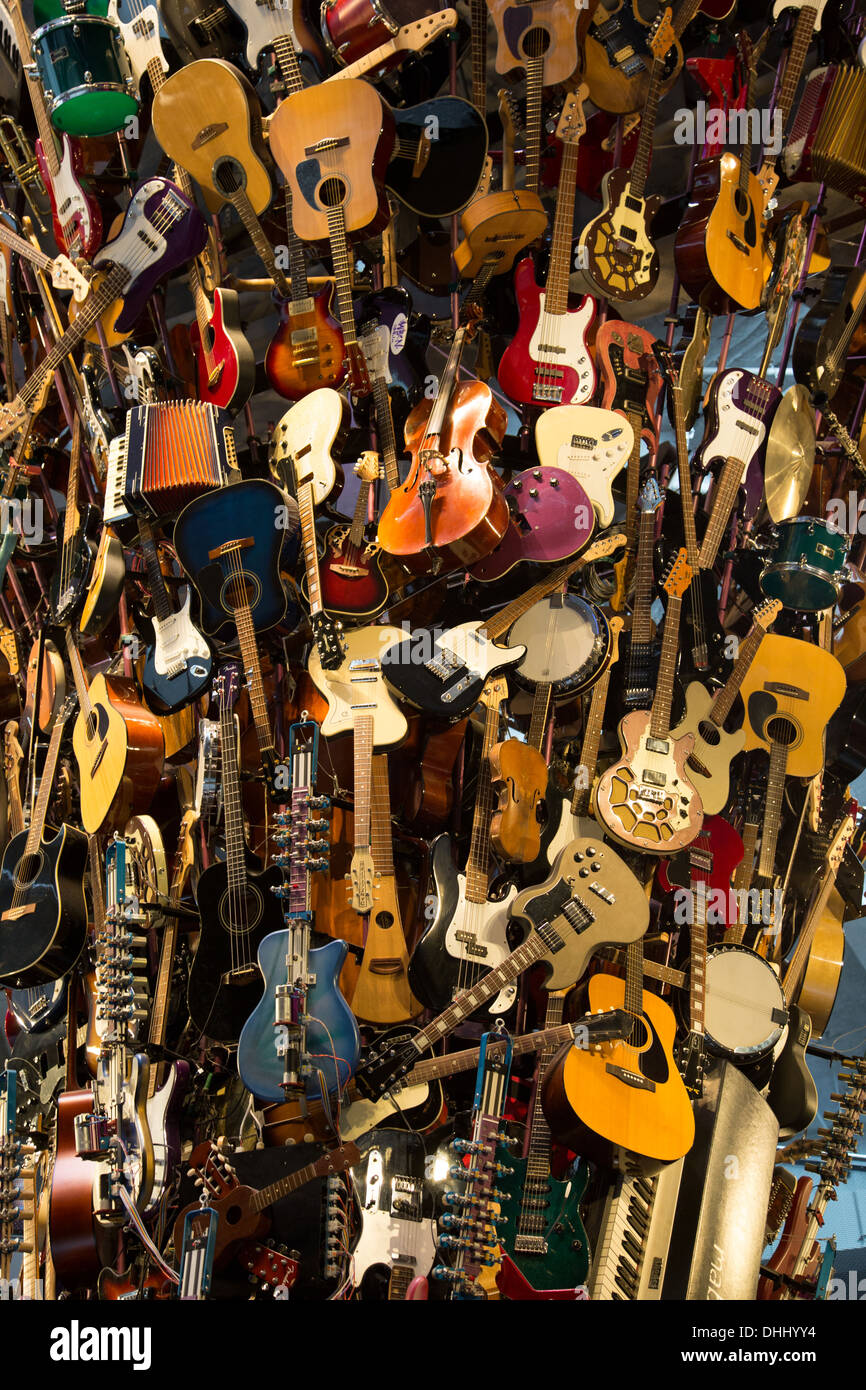 Guitar sculpture Stock Photo