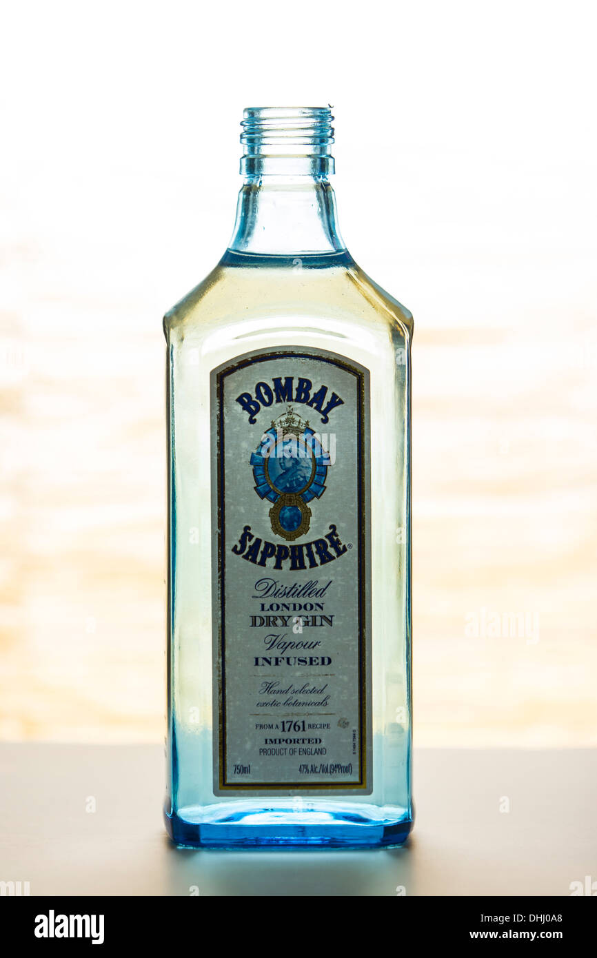 Bombay Sapphire gin Stock Photo