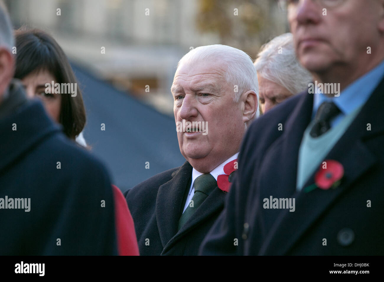 10-11-13 MANCHESTER , England. Remembrance Sunday Service at St Peter's Square , Manchester City Centre. cllr paul murphy Stock Photo