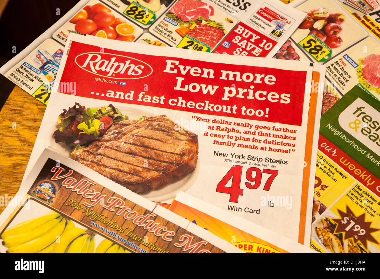 Los Angeles California grocery store advertisements that arrive through