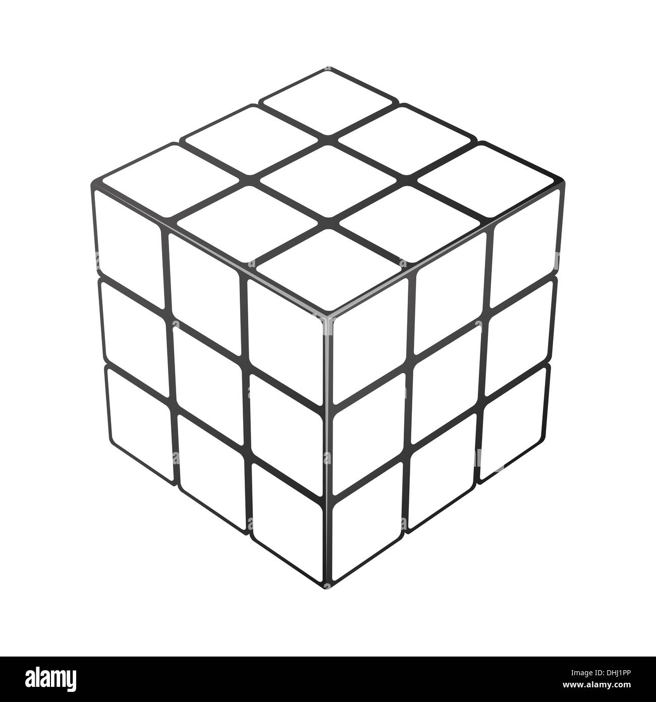 Rubik cube Black and White Stock Photos & Images - Alamy