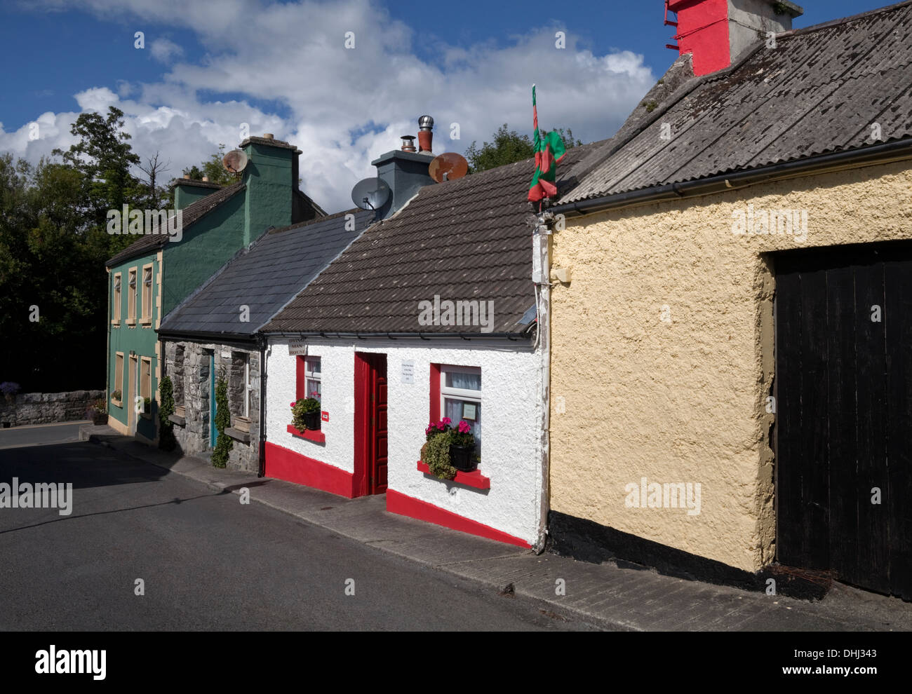 The 'Dying Man House' from 'The Quiet Man' film, Cong, County Mayo, Ireland Stock Photo