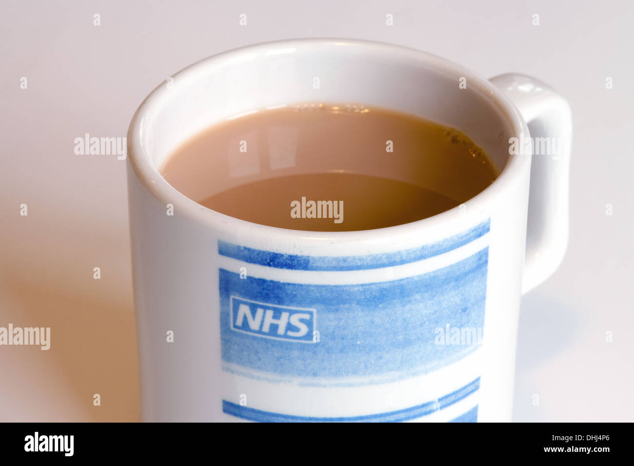 A cup of NHS hospital tea, England UK Stock Photo