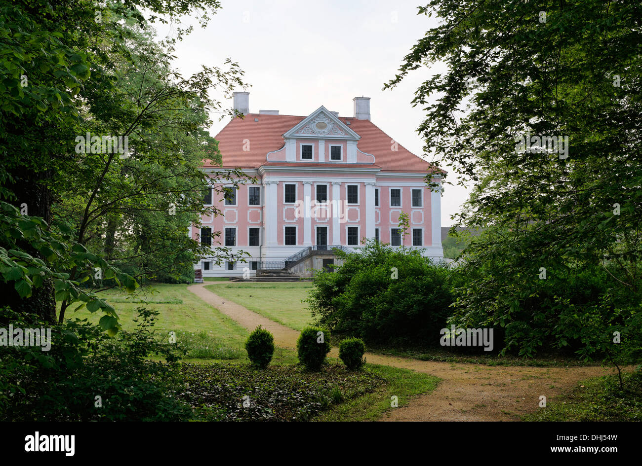 View of Gross Rietz castle, Beeskow, Land Brandenburg, Germany, Europe Stock Photo
