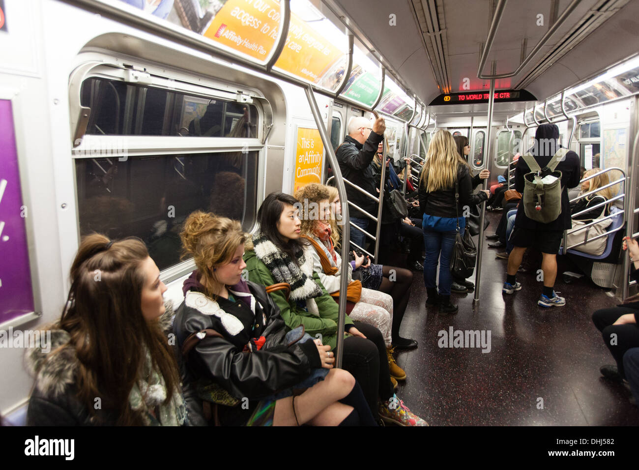 Subway Metro Train, Manhattan, New York City, United States of America. Stock Photo