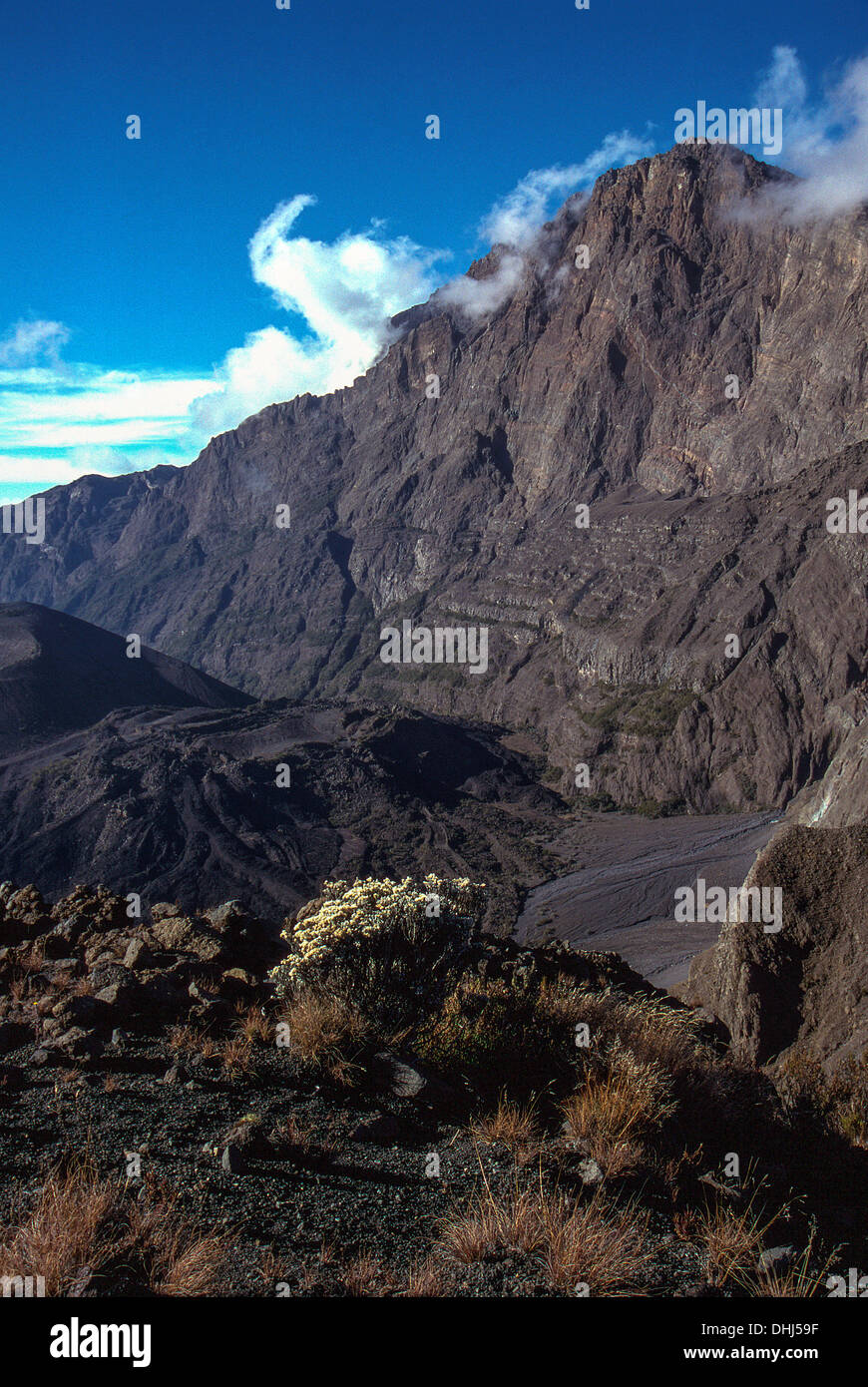 Mount Meru, view from Rhino Point, Arusha Nationalpark, Tazania Stock