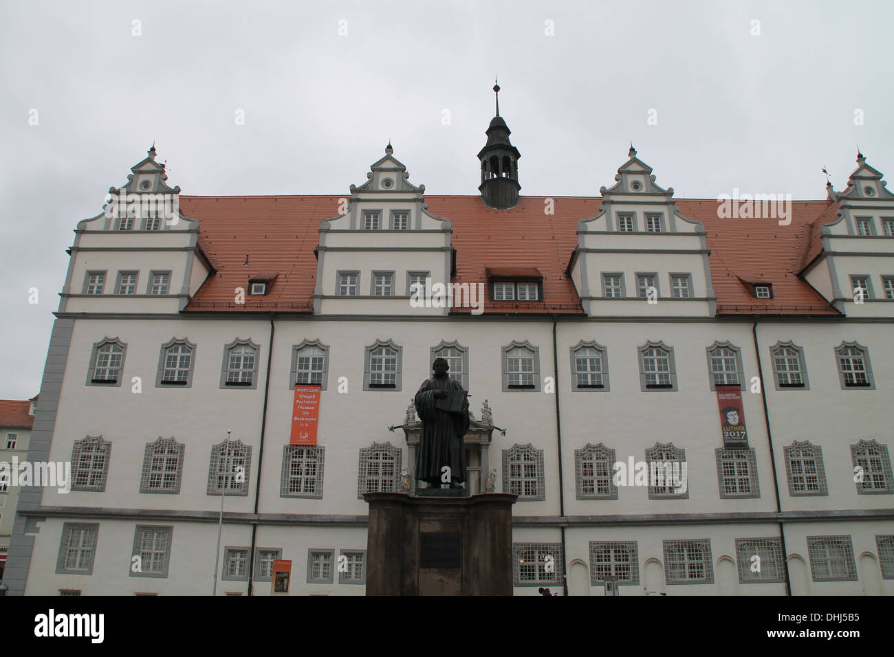The town hall in Wittenberg Stock Photo