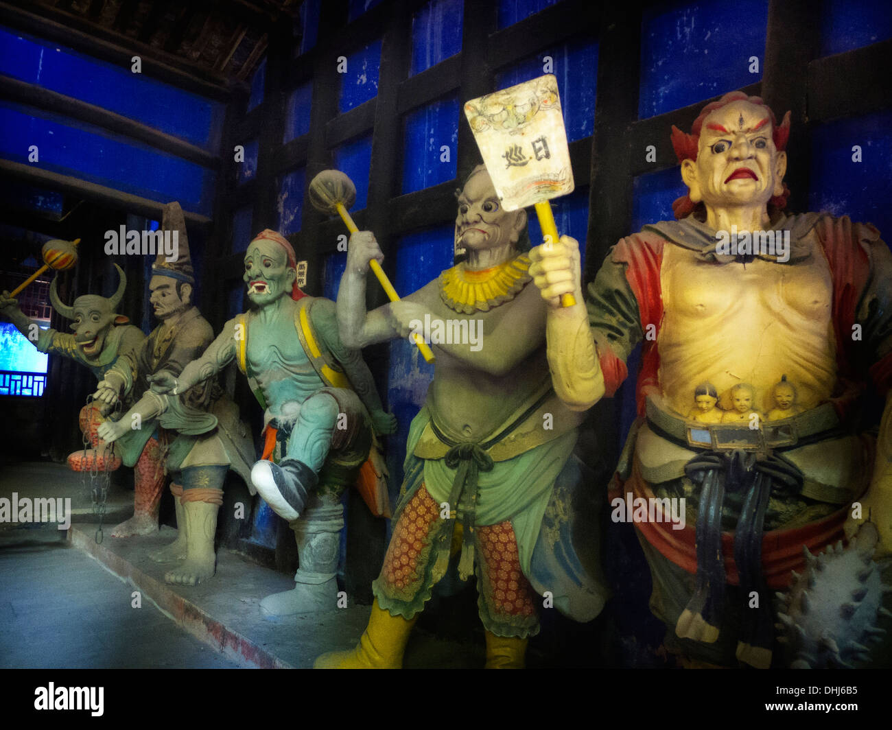 Chinese statues & demons Stock Photo