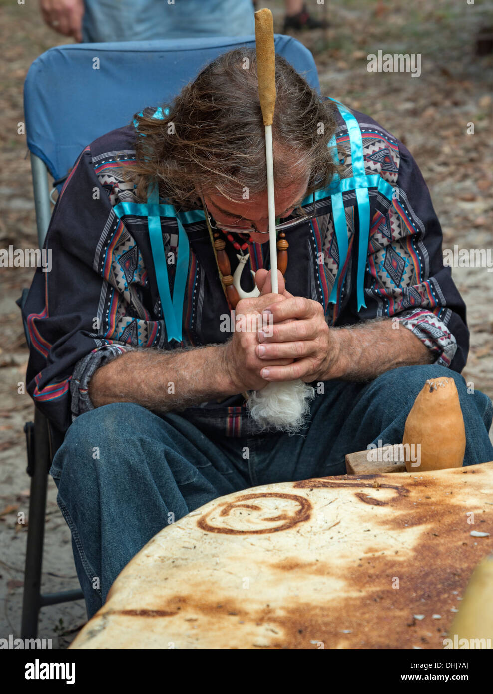 Native American Festival at Oleno State Park in North Florida Stock