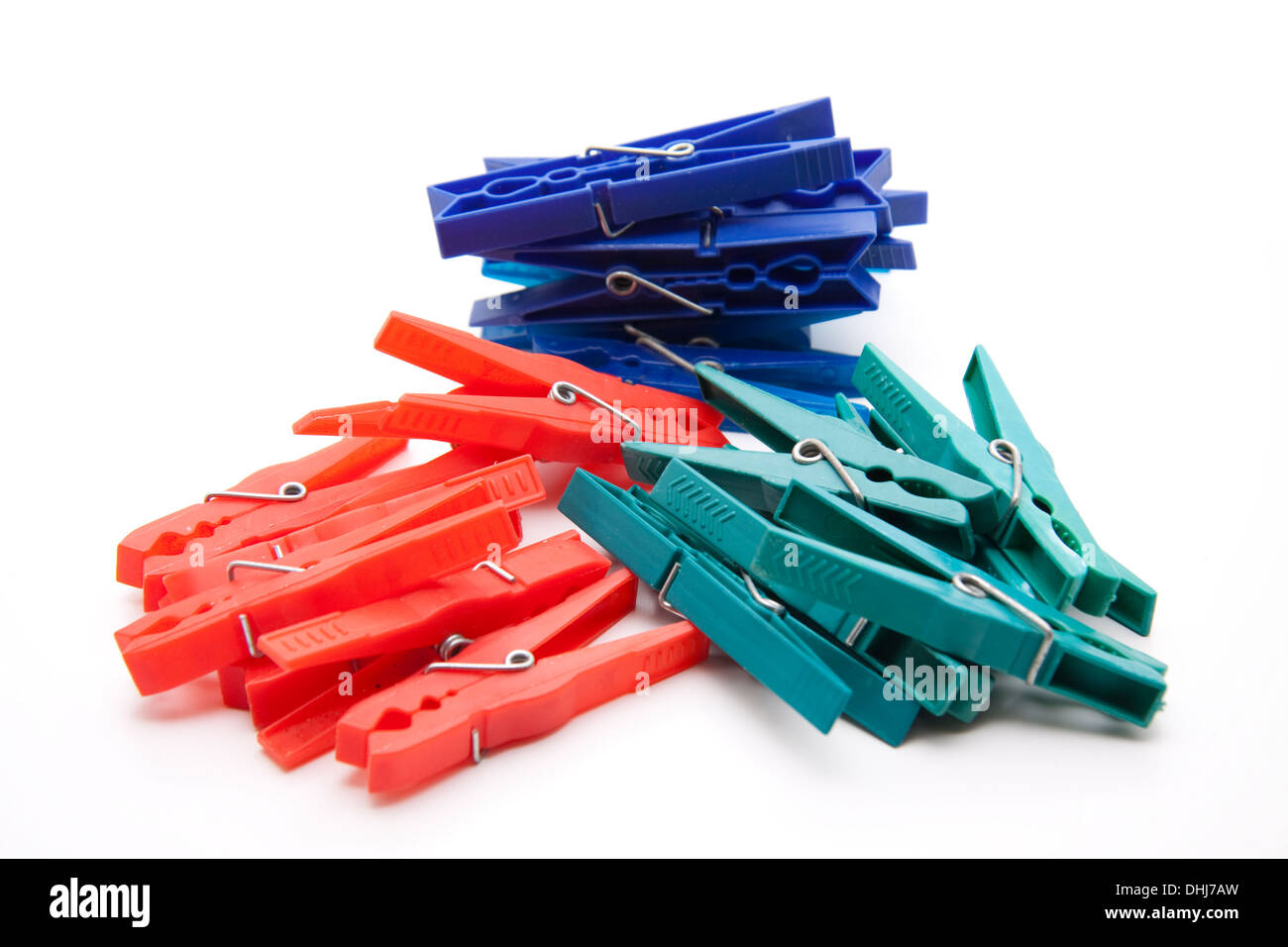 Clothes pegs Stock Photo