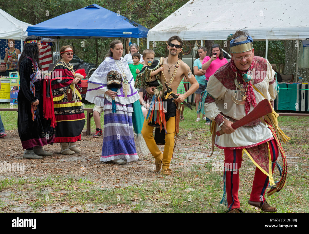 Native American Festival at Oleno State Park in North Florida Stock