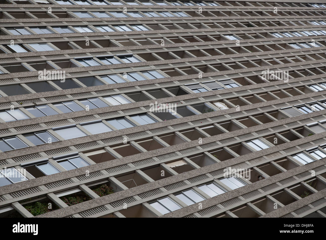 Facade of modern apartment building in Lyon, France Stock Photo Alamy