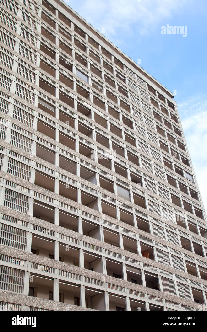 Facade of modern apartment building in Lyon, France Stock Photo Alamy