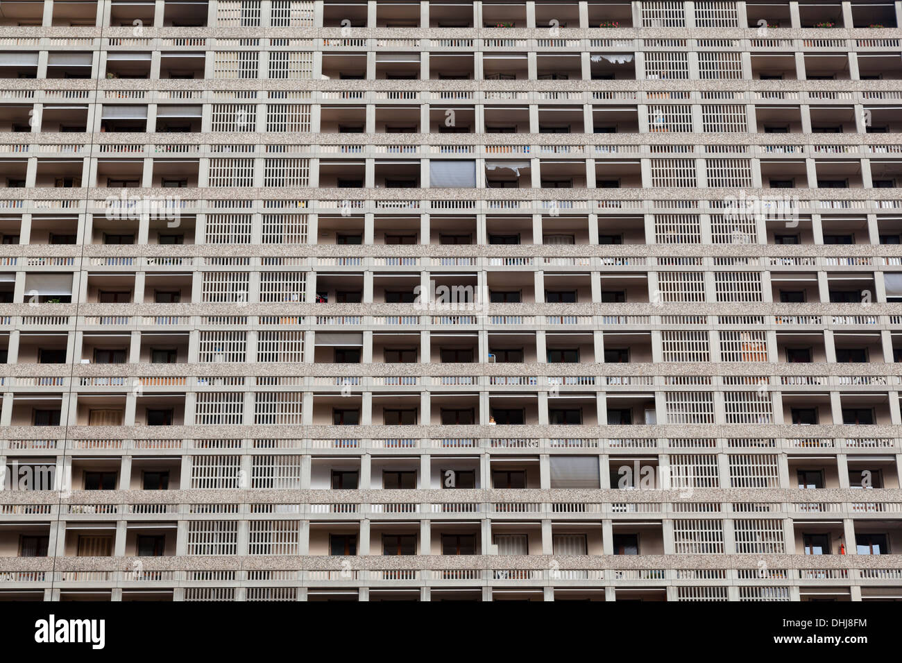 Facade of modern apartment building in Lyon, France Stock Photo Alamy