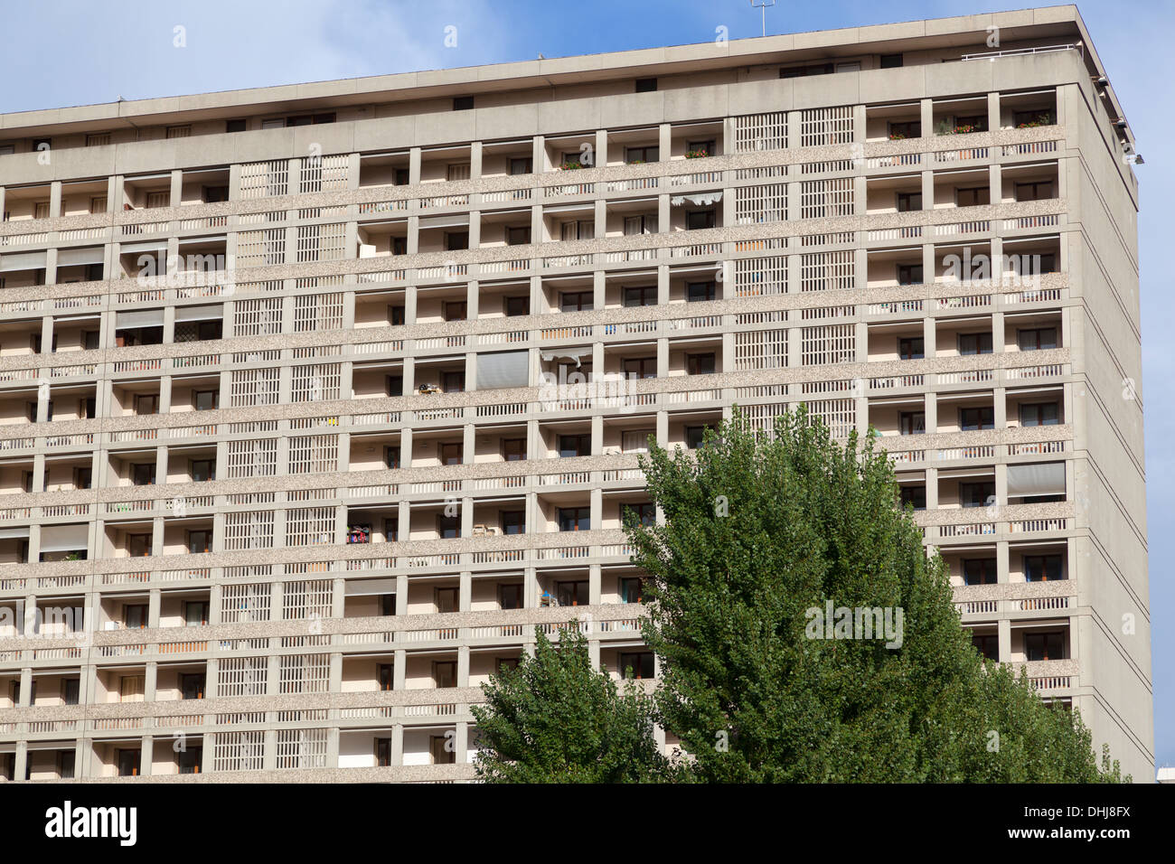 Facade of modern apartment building in Lyon, France Stock Photo Alamy