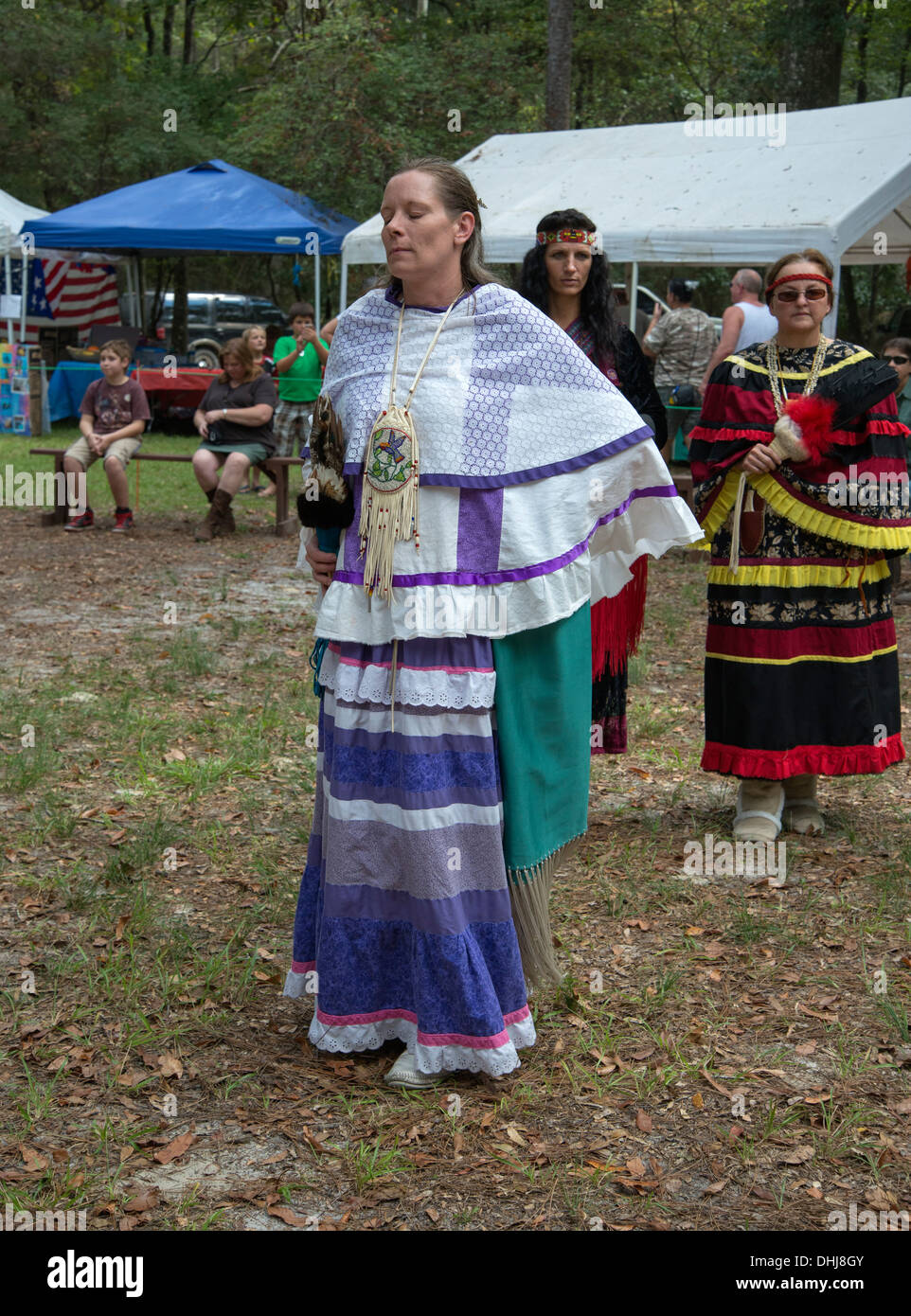 Native American Festival at Oleno State Park in North Florida Stock