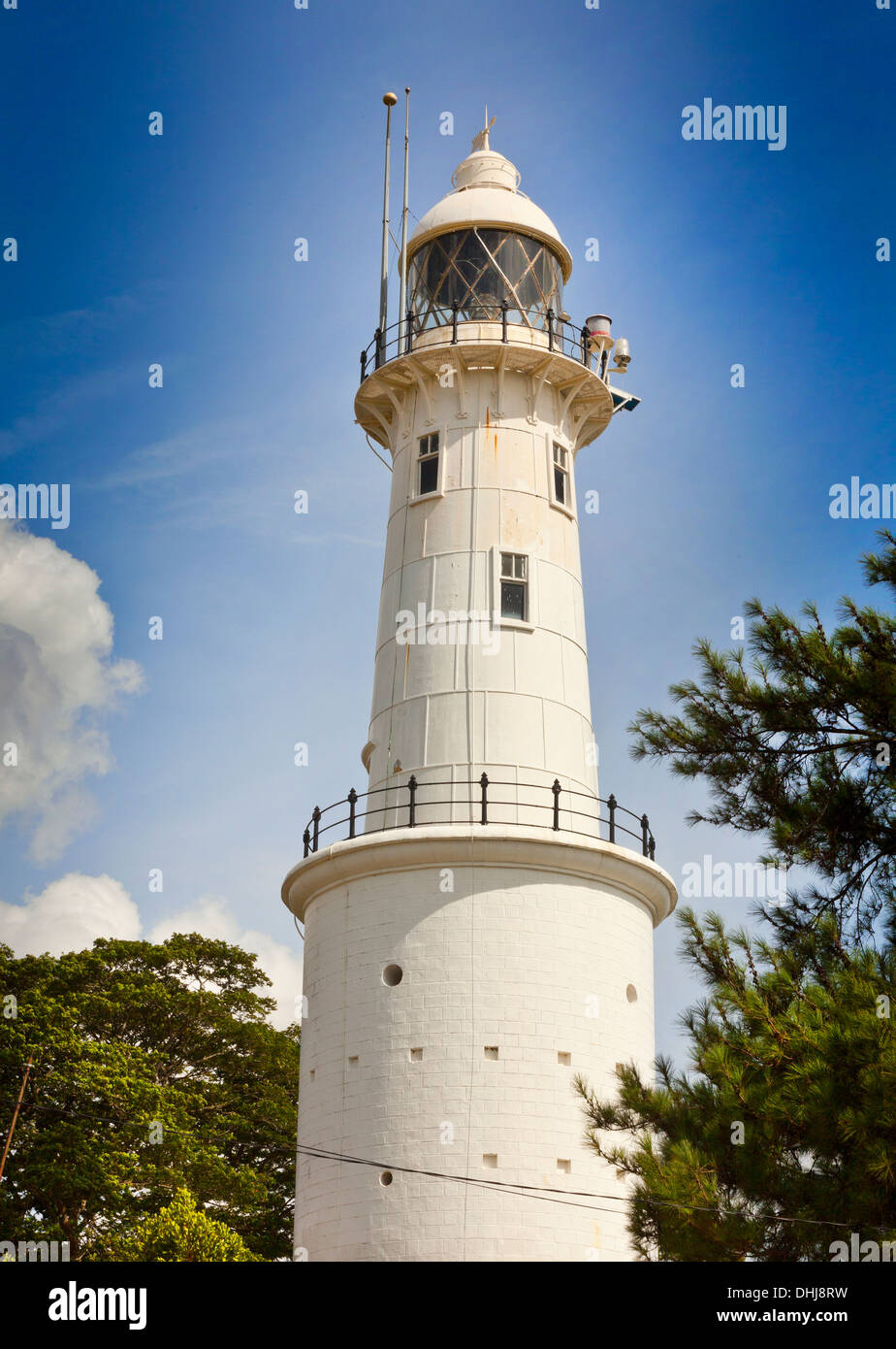 Altingsburg Lighthouse, Bukit Melawati, Fort Altingsburg, Kuala Selangor, Malaysia Stock Photo