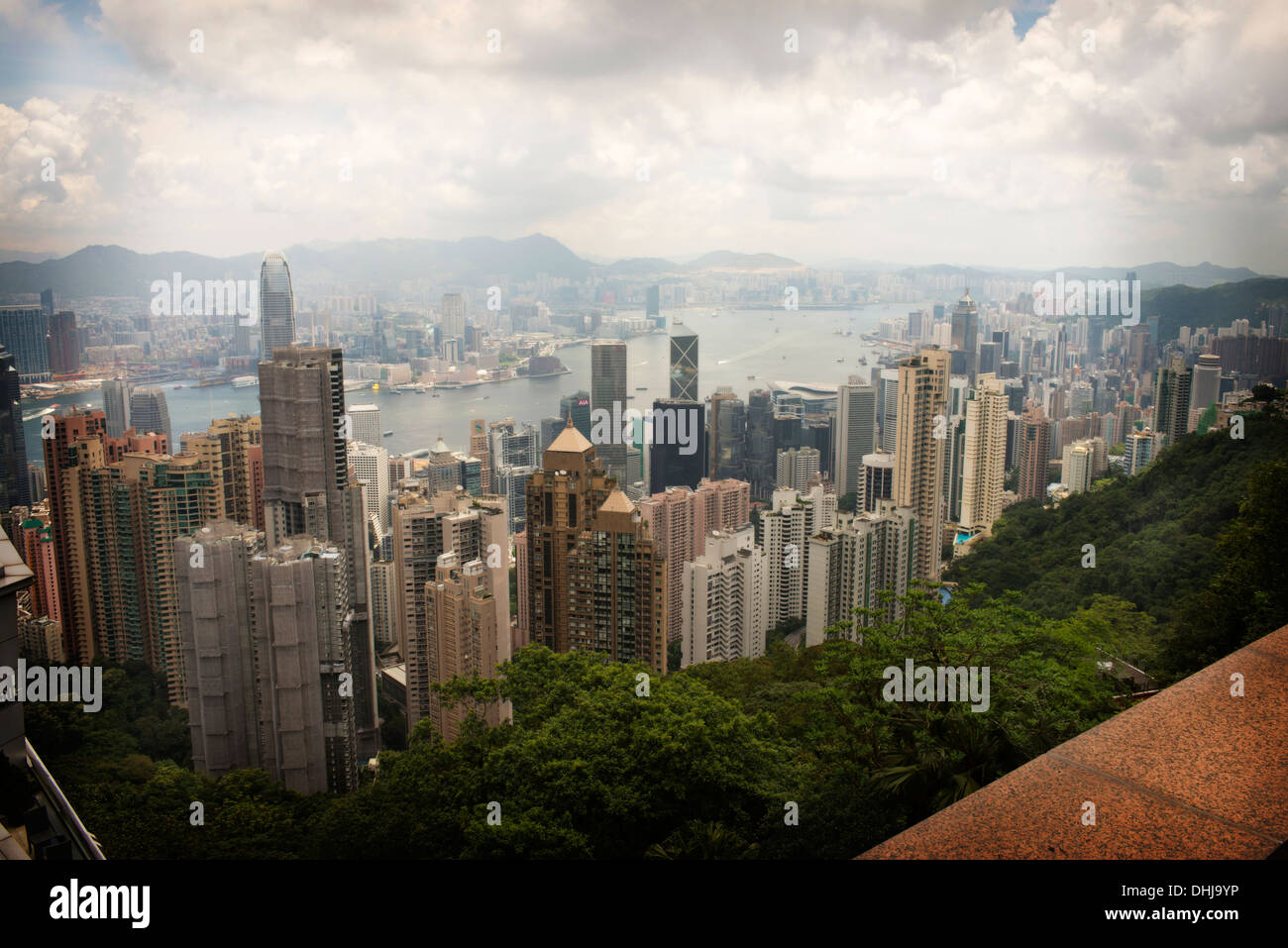 View from Victoria Peak, Hong Kong Stock Photo