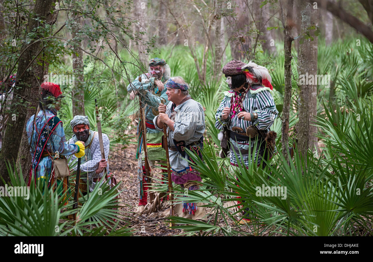 Native American Festival at Oleno State Park in North Florida Stock
