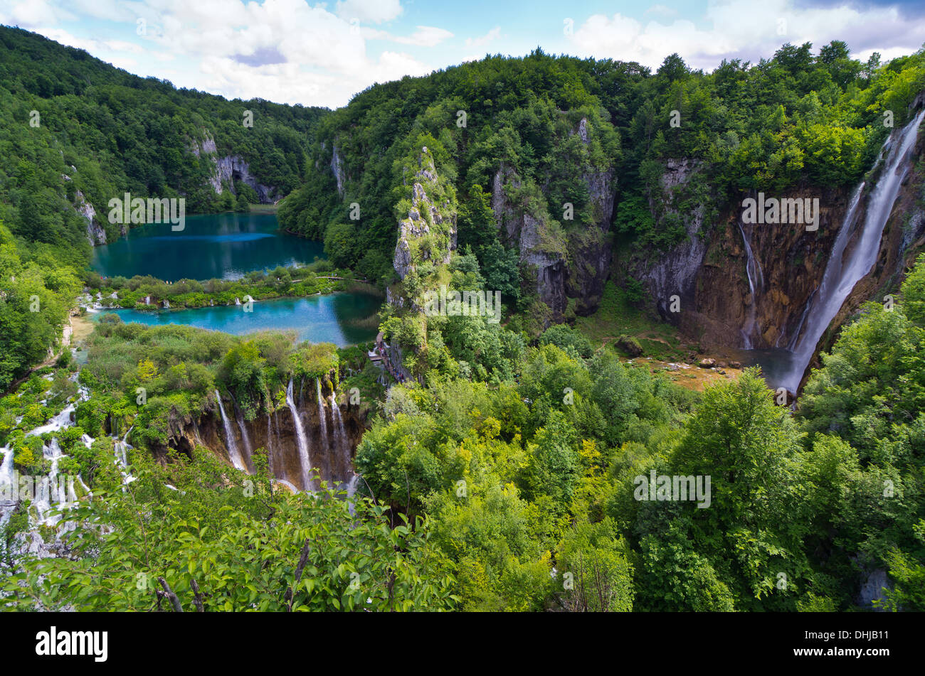 Croatia's most beautiful National Park - Plitvice lakes Stock Photo
