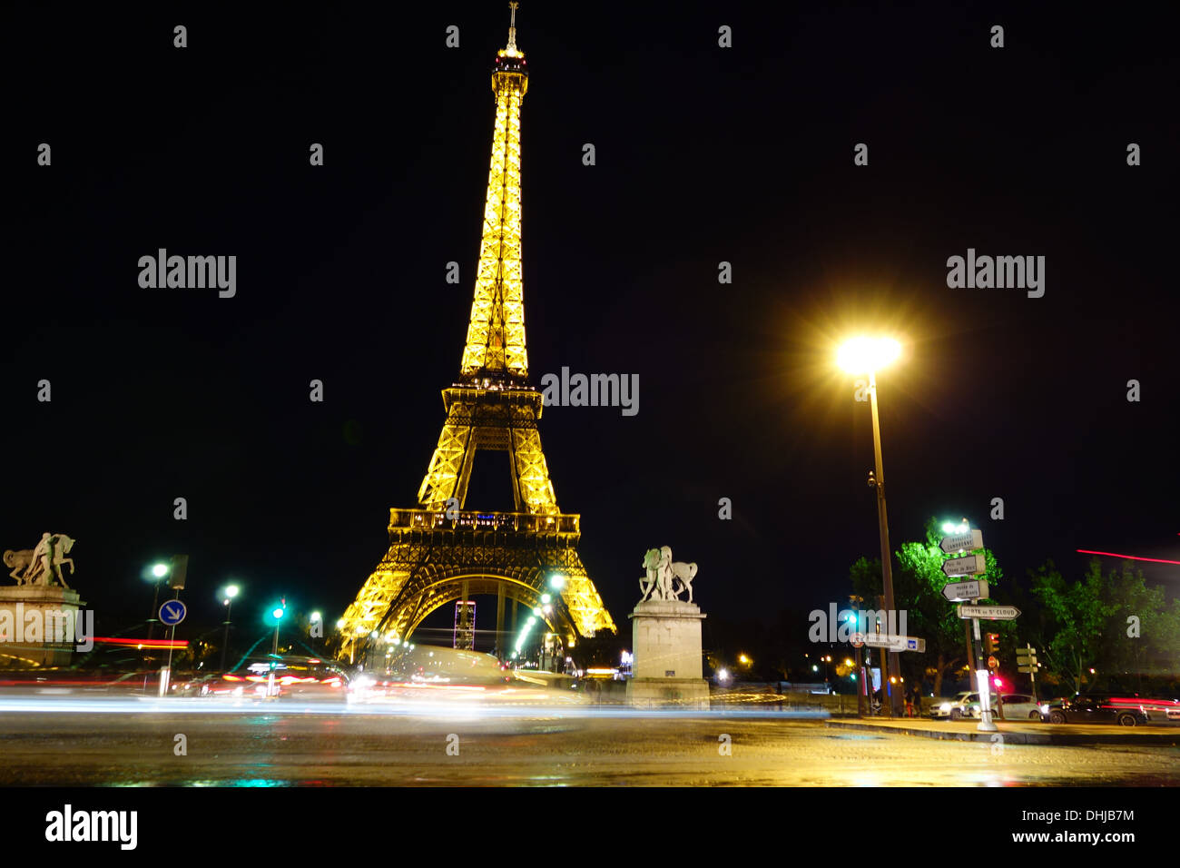 Paris by Night Stock Photo