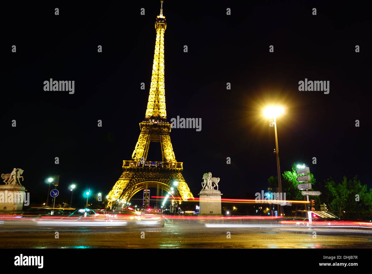 Paris by Night Stock Photo