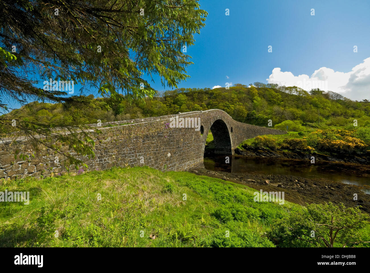 Bridge over the Atlantic Seil Island near Oban, Highlands of Scotland