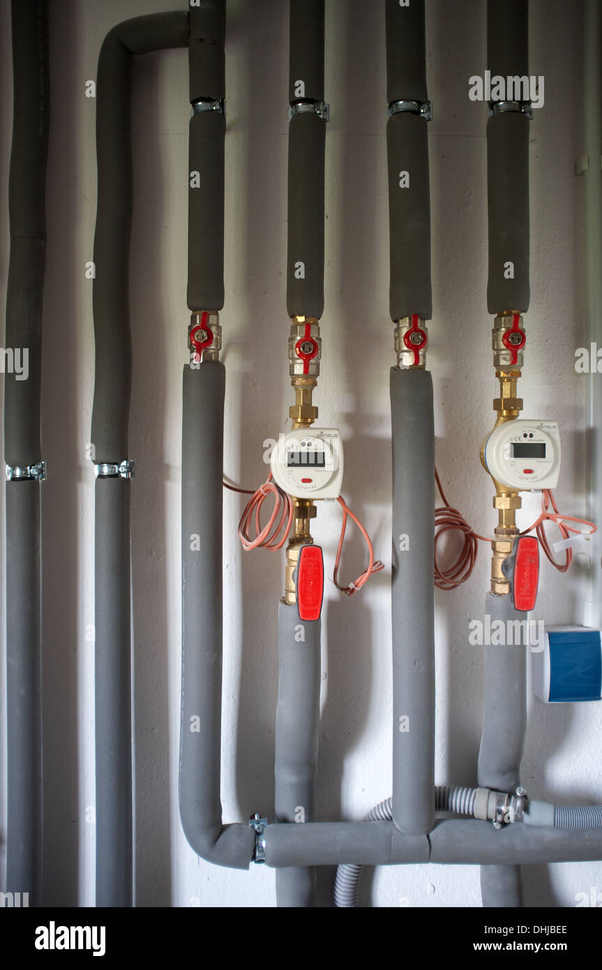 Domestic gasfired central heating system Stock Photo Alamy