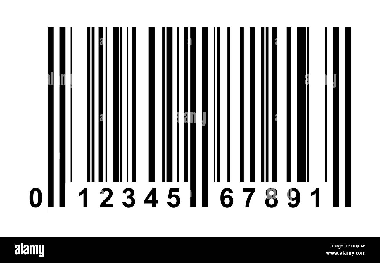 Shopping barcode isolated on white background. Stock Photo