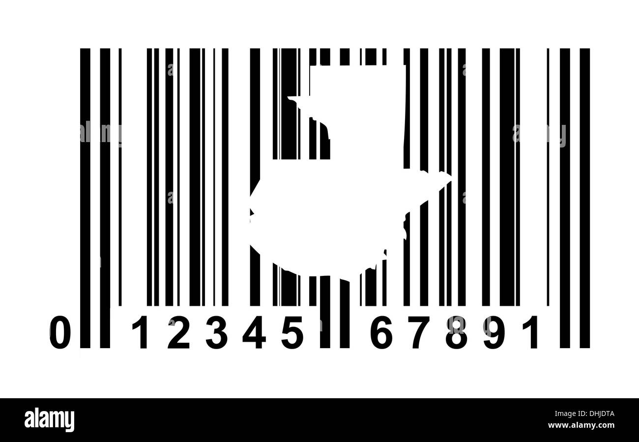 Guatemala shopping bar code isolated on white background. Stock Photo
