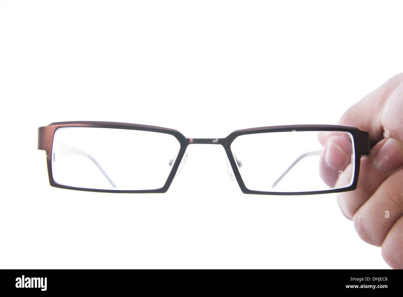 hand holding eye glasses Stock Photo Alamy