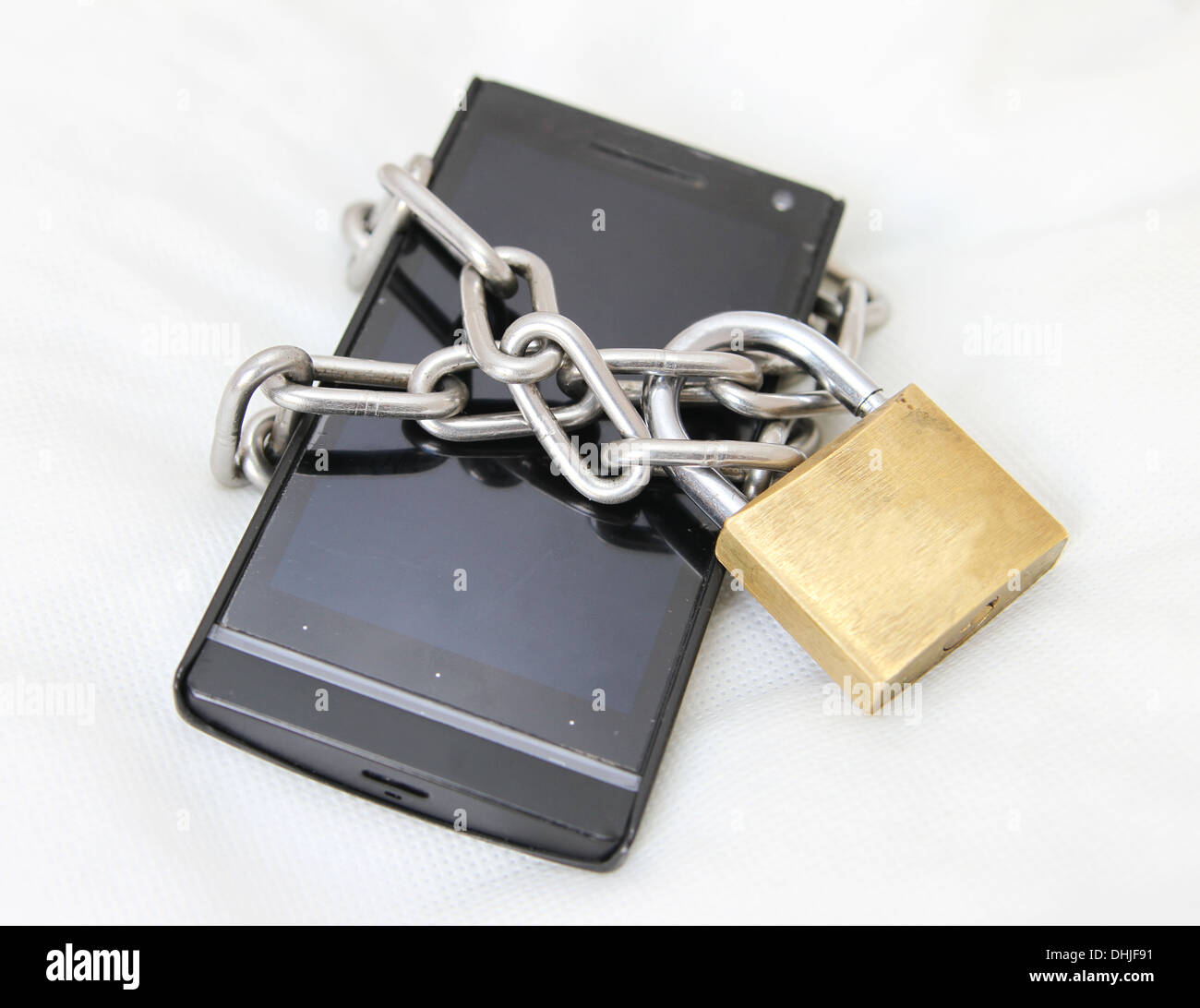 secured data, locked phone Stock Photo