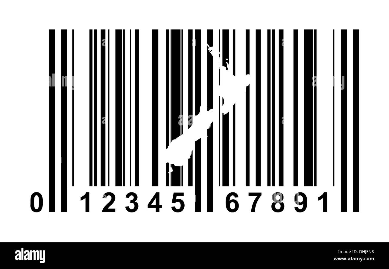New Zealand shopping bar code isolated on white background. Stock Photo