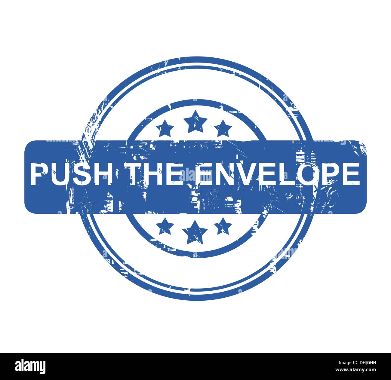Push the envelope business stamp with stars isolated on a white background Stock Photo Alamy