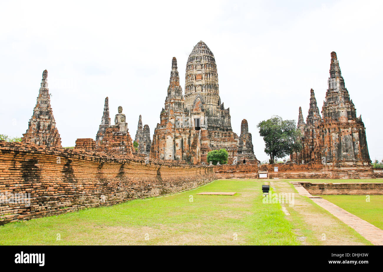 Wat Chaiwatthanaram Temple Ayutthaya Historical Park Thailand Stock 