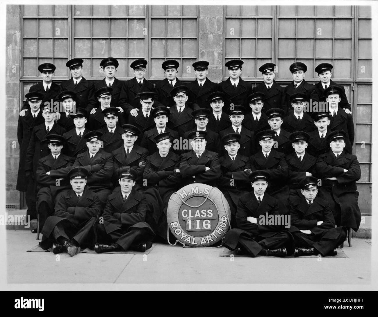 Training at HMS Arthur, class 116 - Historical photograph Stock Photo
