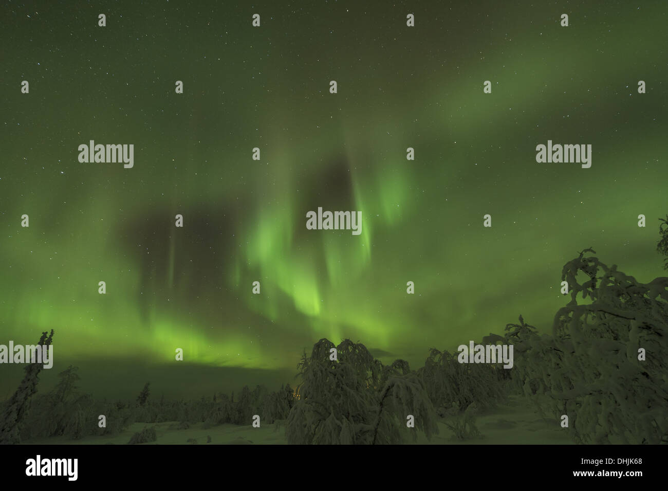 Northern lights (Aurora borealis), Sweden Stock Photo