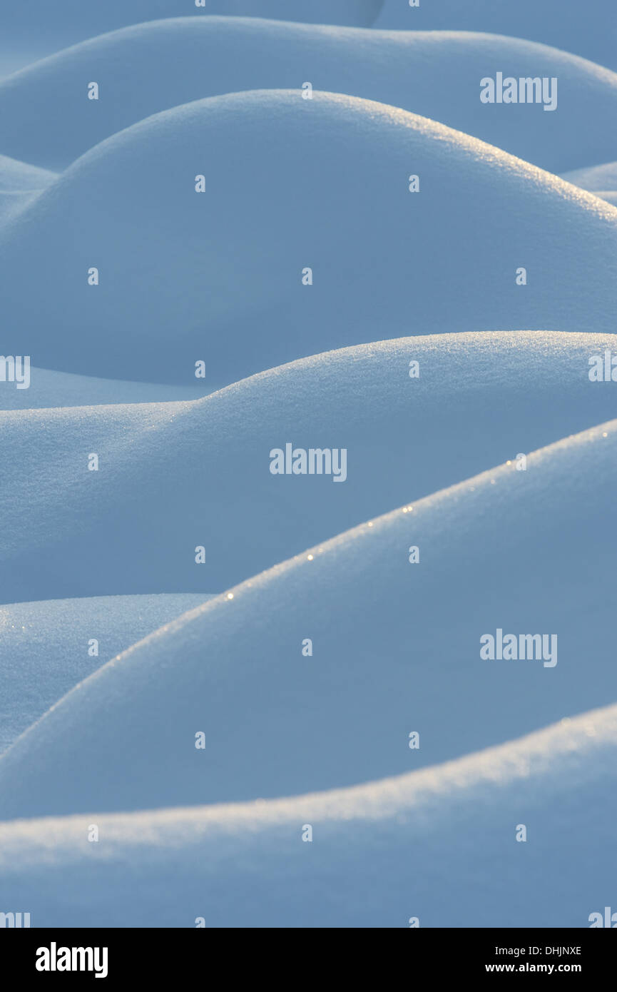 snow covered structures, Lapland, Sweden Stock Photo
