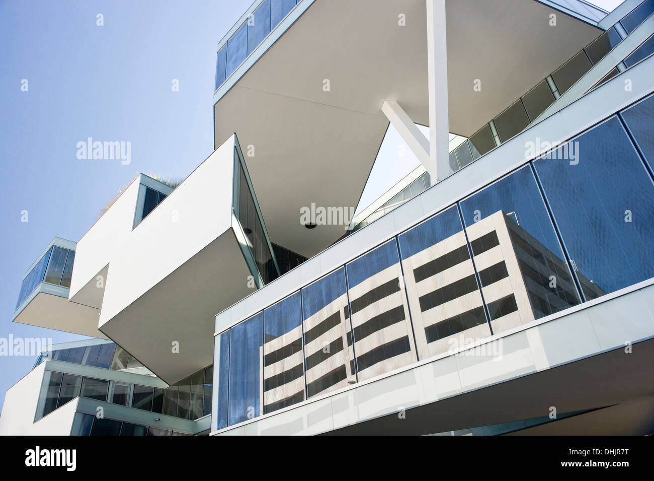 Exterior view of the Actelion HQ administrational building, Architects Herzog &amp; de Meuron, Allschwil, Basel, Switzerland, Eu Stock Photo