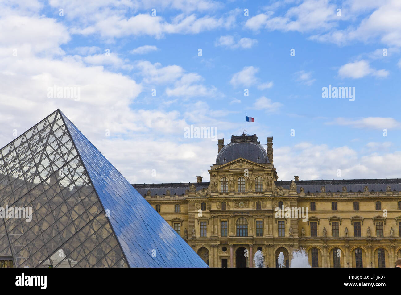 Louvre and the Pyramid Stock Photo Alamy