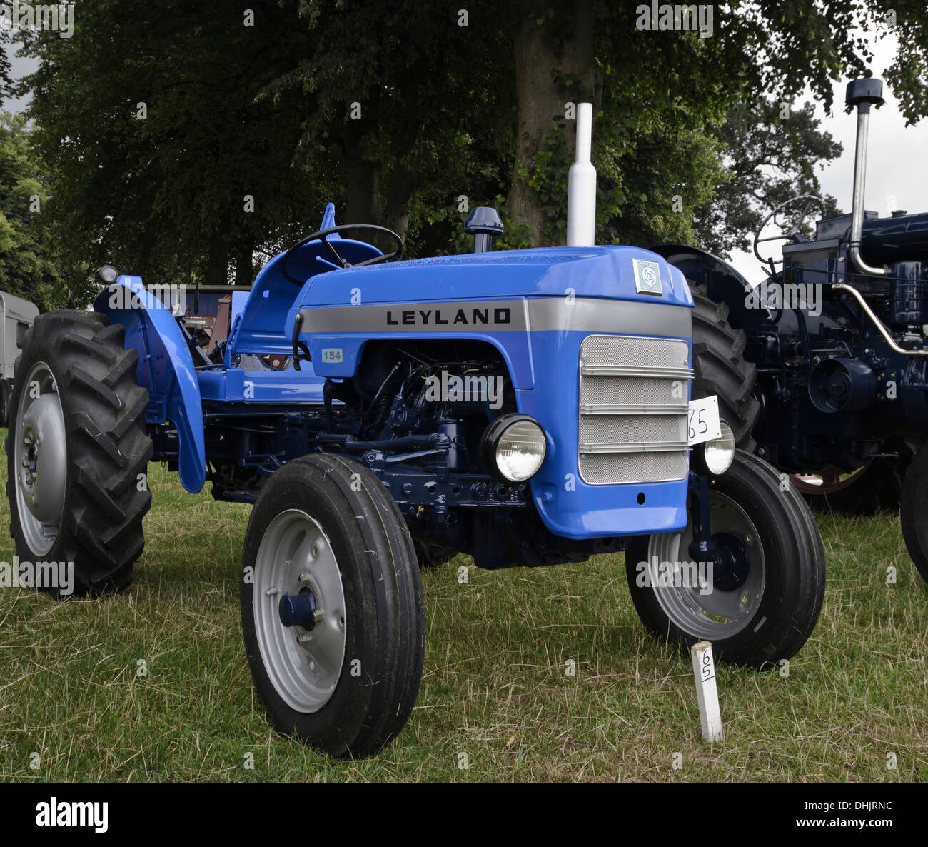 british leyland 154 vintage tractor at the astle park showground Stock Photo