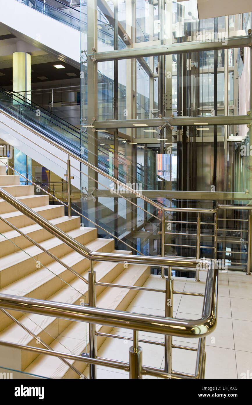 Lift in business building Stock Photo Alamy