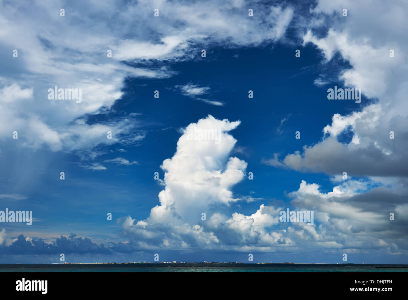 Beautiful cloudscape at Maldives Stock Photo