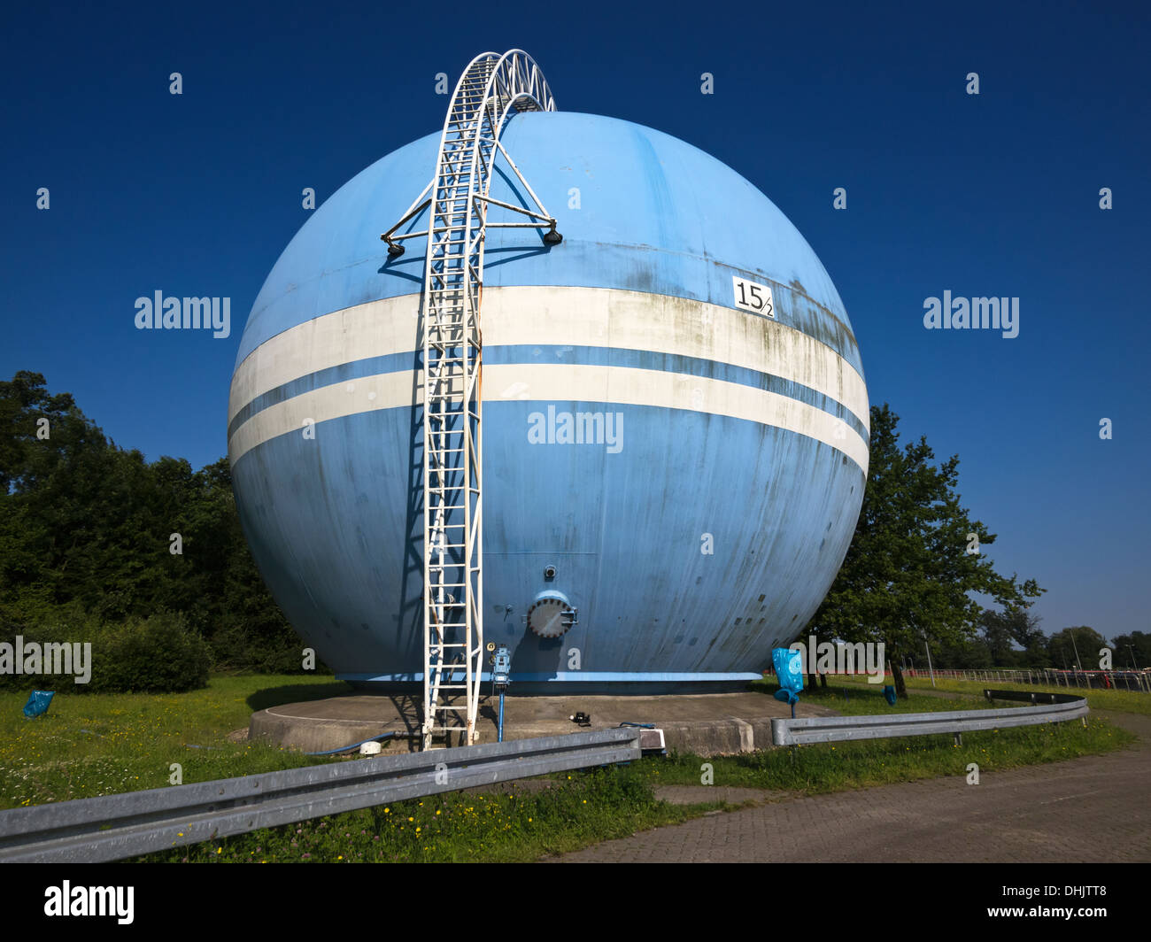 Germany, BadenWurttemberg, Gas tank of water treatment plant Stock