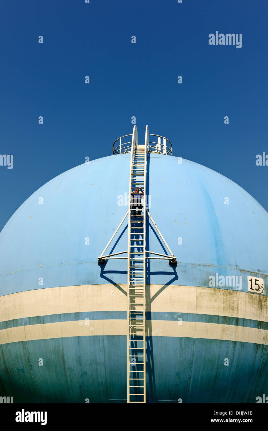 Germany, BadenWurttemberg, Gas tank of water treatment plant Stock
