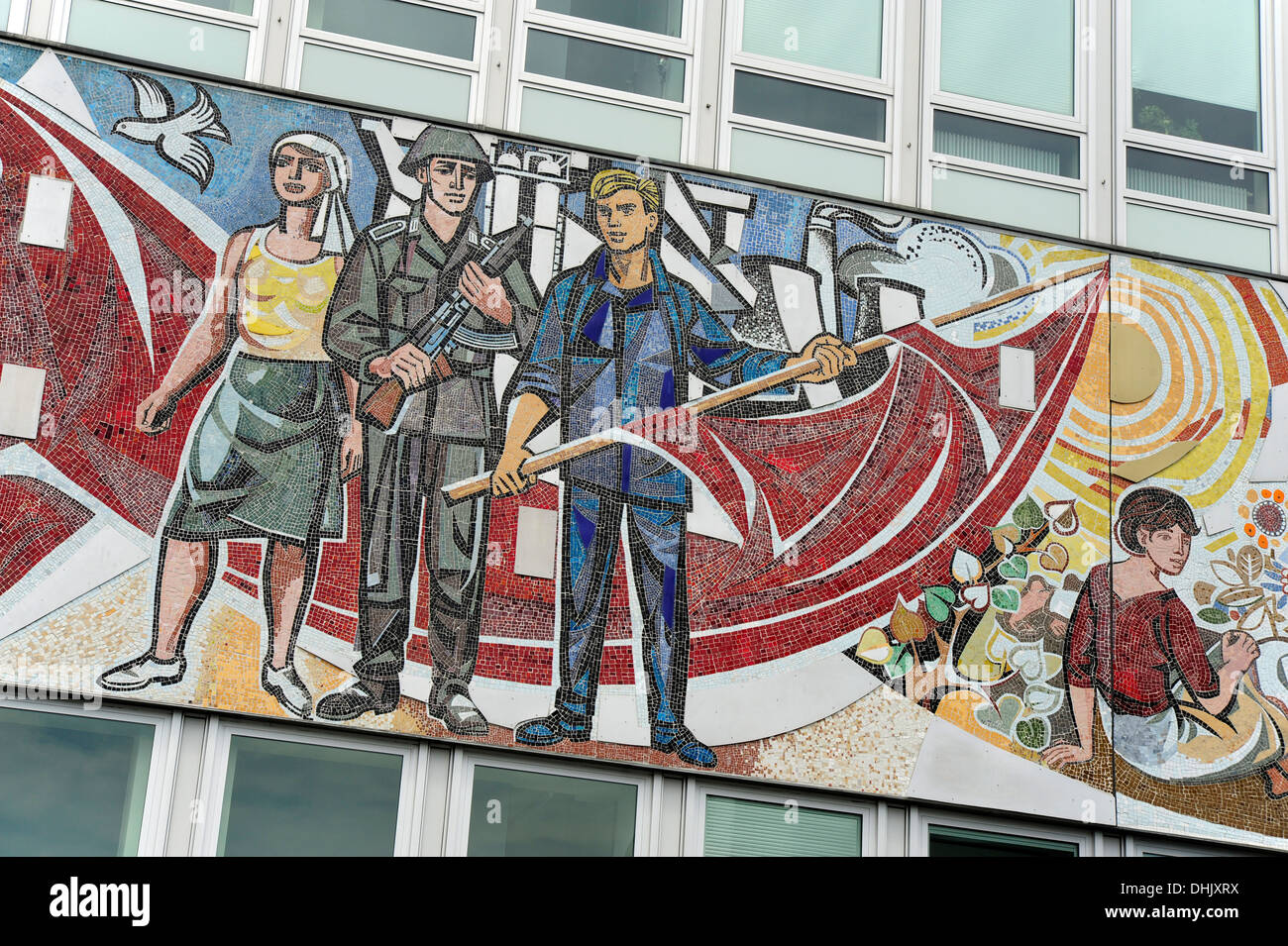Germany, Berlin, Mosaic at Haus des Lehrers Stock Photo - Alamy